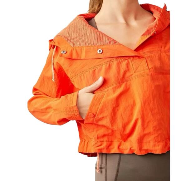 Free People Movement Lightweight Athletic Jacket Orange Ride the Wave - Picture 3 of 8
